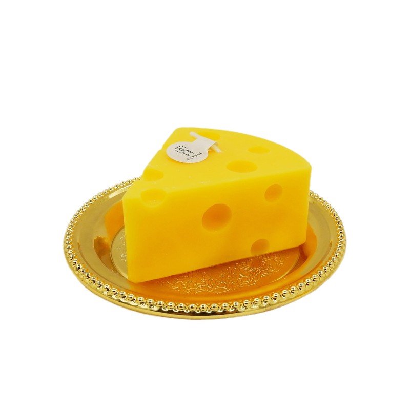 Cheese Shaped Candle, 2 Pack Novelty Swiss Cheese Scented Candles,