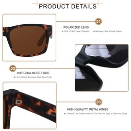 LYZOIT Extra Large Sunglasses for XL Big Wide Heads Mens Polarized XXL Oversized Square Sun Glasses 2 pack