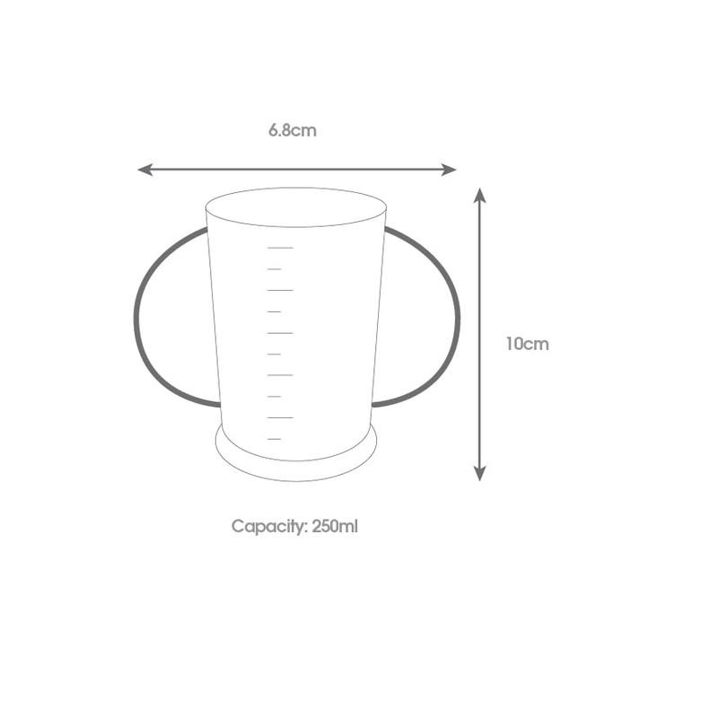 Harfield Translucent Red 2-Handled Beaker & Narrow Spout Drinking Aid