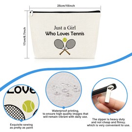 Tennis Girls Gift Tennis Makeup Bag Tennis Lovers Gift Tennis Themed Cosmetics Bag Tennis Gift for Best Friend Sister Tennis Players Gifts Tennis Team Gifts Christmas Birthday Gifts for Tennis Girls