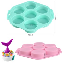 Actvty Round Chocolate Covered Cookie Molds, 3 Pcs Cylinder Chocolate Candy Silicone Molds, Perfect for Chocolate Covered Oreos, Candy, Cakes, Jelly, Muffin, Soap