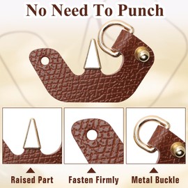 Adjustable Leather Crossbody Strap for Bag – Replacement Shoulder Strap Conversion Kit, Detachable Purse Strap for Women, Compatible for Pouch & Handbags