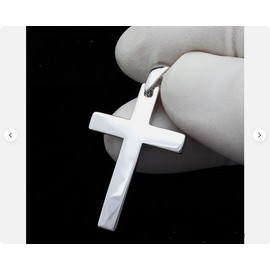 Fashion Jewelry CROSS CRUCIFIX CHRISTIAN RELIGIOUS On Pendant 18" 925 Silver Necklace Men Women