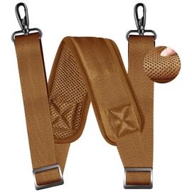 ZINZ Tracolla da 79", Cuscino Fisso Extra Spesso e Cinturino di Ricambio Universale a Doppi Bilanciamento con Ganci Girevoli in Metallo(200cm,Cachi)