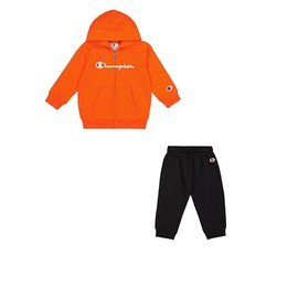 Champion Baby Boys' Legacy Script Shop Td (306898) -Ultra-Light Powerblend Fleece Hooded Suit, Orange (OS014), 68
