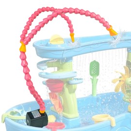 letesult Water Pump for Kids Water Table - Adjustable Double Universal Joint Pipe Water Pump for Watertable Accessories for Outdoor Summer(Pink)