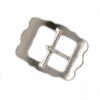Stecksstore Engraved Center Bar Buckle Shiny Nickel 5/8" 7636-02