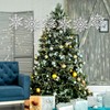 36pcs Snowflake Cut-Outs, 3 Styles Glitter Snowflake Cutouts Winter Snowflake