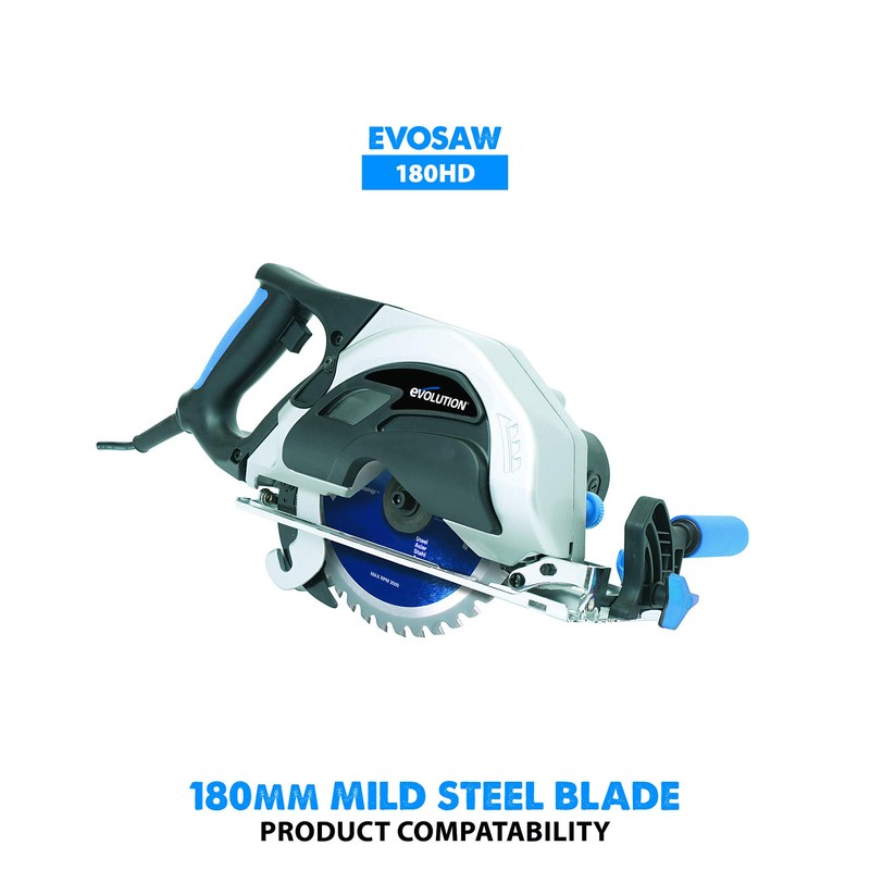 Evolution Power Tools - Hoja de sierra de corte, acero