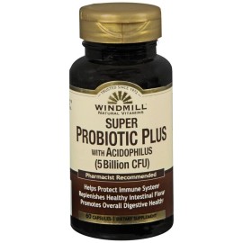 Windmill Super Probiotic 5 Billion CFU Acidophilus Capsules 60 EA