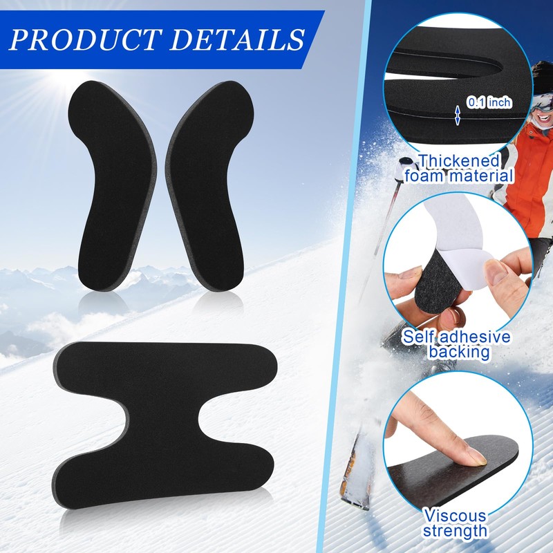 32 Pcs Ski & Snowboard Boots Fitting Pads, 24 Pcs