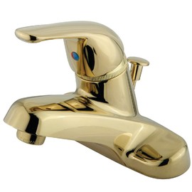 Kingston Brass GKB542 Chatham 4" Centerset Bathroom Faucet, Polished Brass, ABS/Plastic Pop-Up