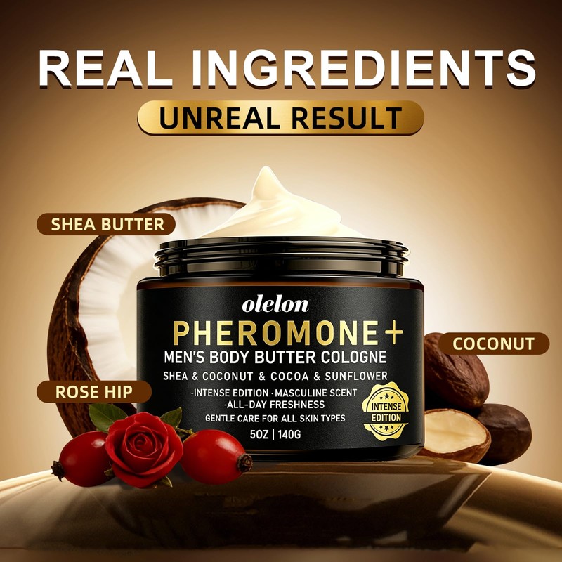 Pheromone Plus Body Butter for Men, Intense Edition Cologned Body