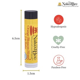 The Naked Bee Lip Balm, Orange Blossom Honey, .15 Ounce