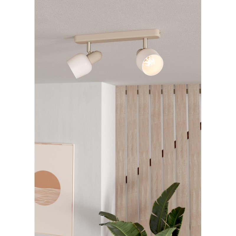 EGLO Corato 900715 Spotlight Steel Sand-Coloured Matt Nickel E14 2