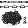 PATIKIL Plastic Chain Links, 10 Feet Safety Chains, Black Plastic