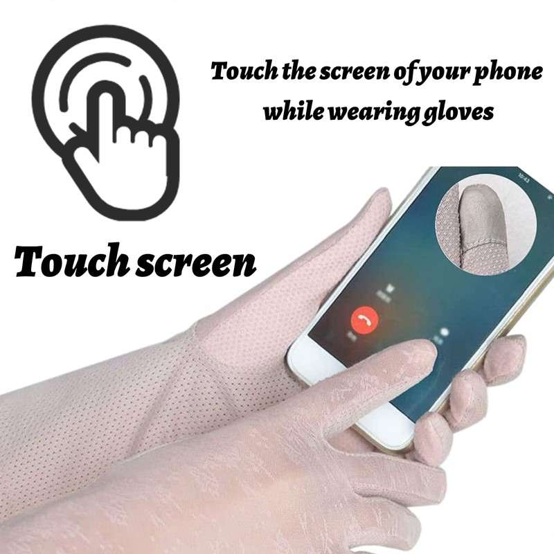 Women's Gloves, Lace, UV Protection, Summer, Smartphone Compatible, Anti-Slip, Stylish,