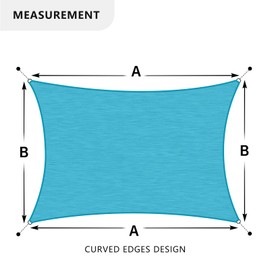 Shadespeare Heavy Duty 20' x 20' Square Turquoise Sun Shade Sail – 260 GSM Commercial Grade, UPF50+ UV Protection, Strong, Stylish, Built to Last with Custom Sizes 5-Year Warranty