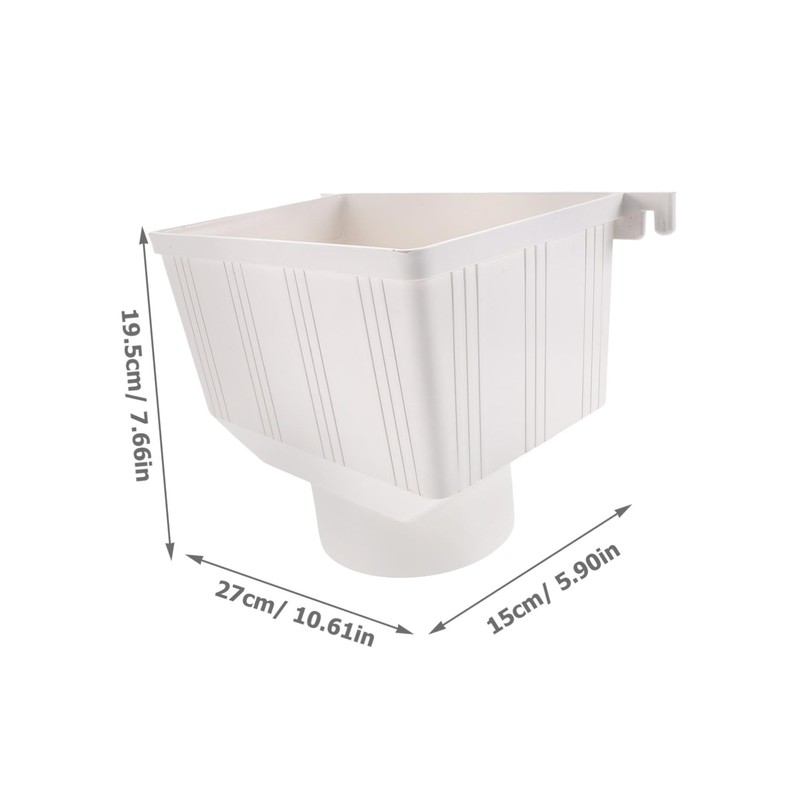 OSALADI Downspout Gutter Water Funnel PVC Downpipe Adapter 10.63 x