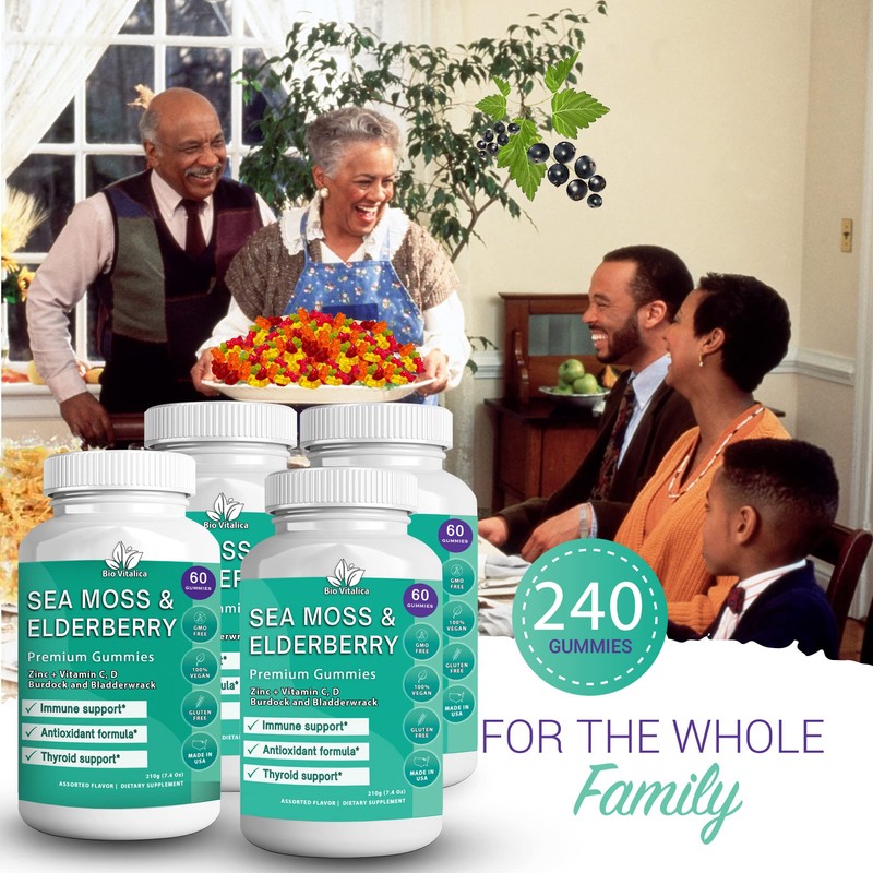 BIO VITALICA Sea Moss Gummies Elderberry BioVitalica - Parent (4)