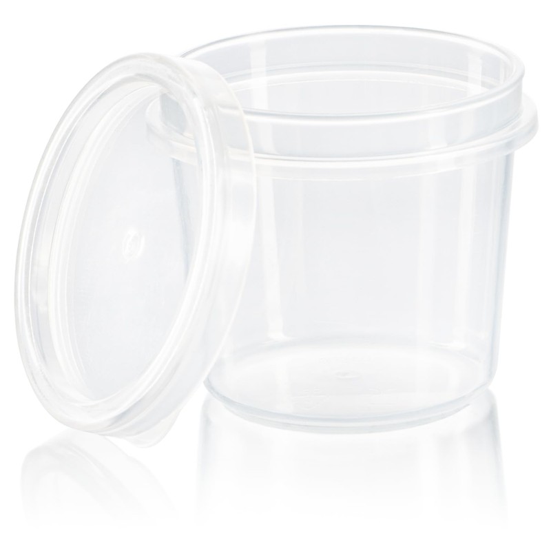 com-four® 96 x Storage Containers with Lids - Universal Plastic