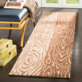 Safavieh Martha Stewart Collection MSR4534A Handmade Layered Faux Bois Wool Runner, 2'3" x 8' , Sequoia