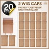 Teenitor Wig Cap, 20pcs Stocking Caps for Wigs, Tan Wig