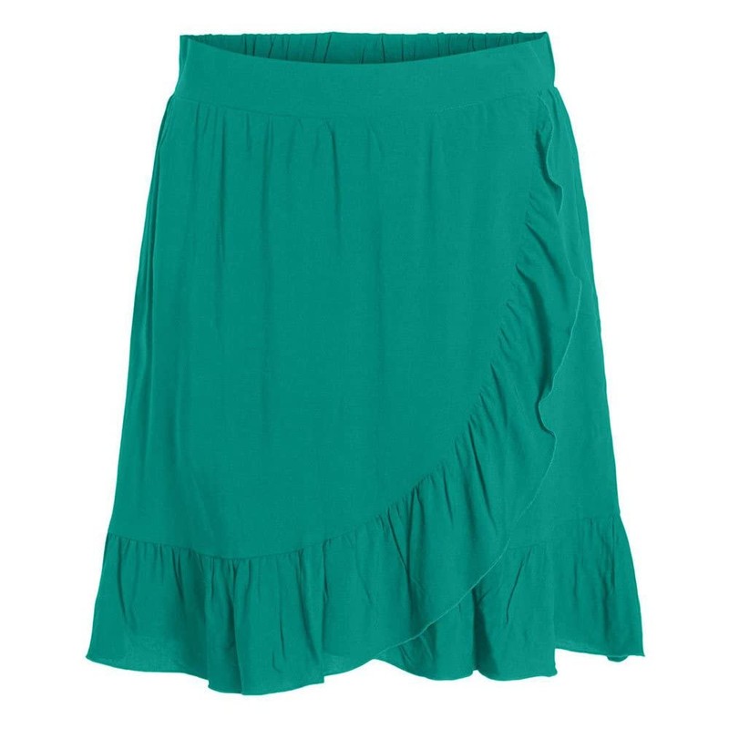 Vila Women's Vipaya Wrap Hw Short Skirt/Su-Noos Skirt, Alhambra