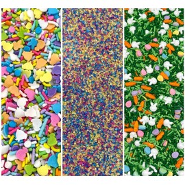 Manvscakes Manvscakes | Easter sprinkle variety pack | Pastel sprinkles | Cookie sprinkle | Baking | Cake decorations | Edible sprinkles