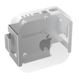 SABRENT Desk/Wall Flex-Mount for Mac Mini (2024+) – Aluminum Scratch-Resistant Mount for Wall, Desk, or Surface – Enhanced Cable Management & Airflow – Mac Mini Mounting Accessory (BK-MAC2)