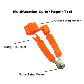 Hyshina Guitar String Winder and Cutter, Strings Peg Extractor, Bridge Pin Puller, Multifunction Guitar Repair Tool, for Banjo, Mandolin, Ukulele, Bass, Acoustic & Electric Guitars