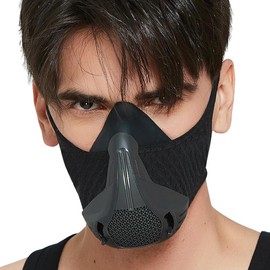 Máscara de Entrenamiento, High Altitude Mask de [25 Niveles] para Resistencia y Aguante con Resistencia Ajustable para Gimnasio, Cardio, Fitness, Resistencia y Entrenamiento HIIT.(L, Más de 100KG)