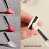 6Pcs Chrome Nail Powder Applicator Brushes, Silicone Head Nail Art
