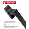 Gedotec Aluminium door fitting, window handle, anthracite, window olive on