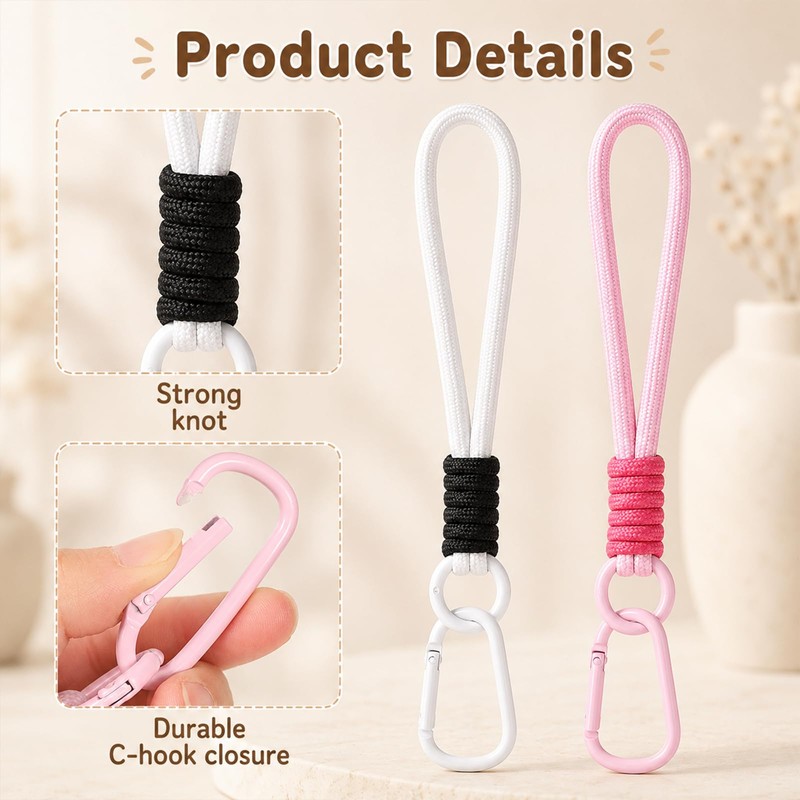 4PCS Car Rearview Mirror Hanging Straps, Cute Hanging Car Accessories