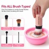 Makeup Brush Cleaner Solution + Brush Cleaning Bowl, 2 Piece