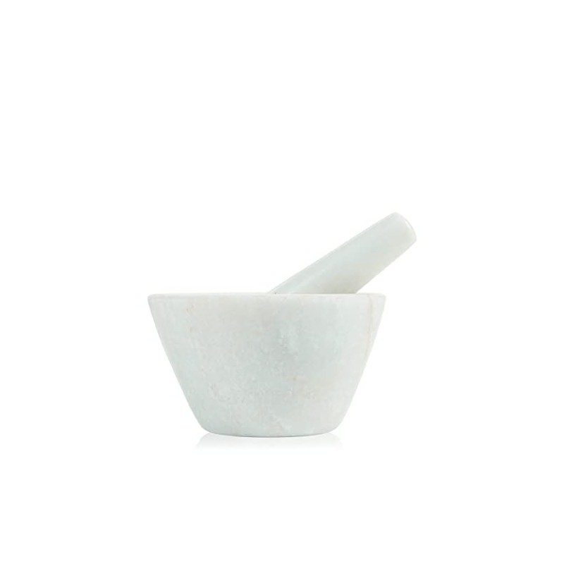 Boska Mörser Spicy/speziell für Gewürze/Spülmaschinenfest/Granit/Weiß / 100 x 100 x