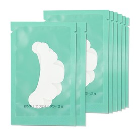 50Pairs Eyelash Extension Pads Under Eye Gel Pads Lash Pads Lint Patches Under Eye Patches Eye Pads for Eyelash Extensions (Flower-Light Blue)