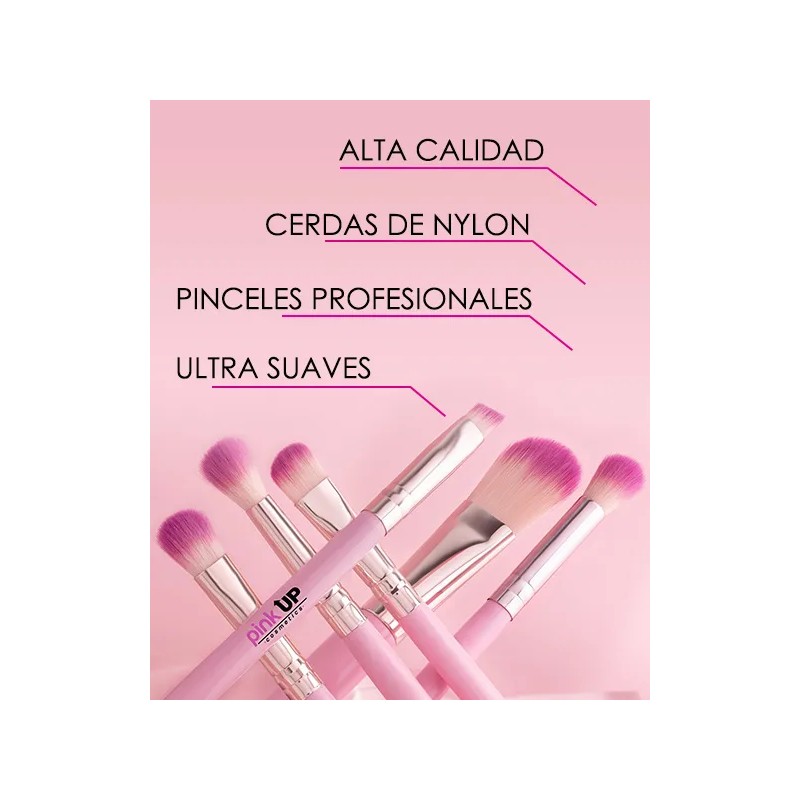 Pink Up, Brocha De Ojos Para Difuminar, Cerdas Suaves, Pk24