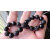 RAYON Black Onyx & Volcanic Lava Bracelet Men 10mm Round
