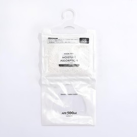 Moisture absorber dehumidifier 6 bags with hanger, 6-pack, 0.5-liter storage tank, unscented, for cabinets, closets, storage, etc.