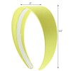 Yellow 2 Inch Wide Satin Hard Headband with No Teeth