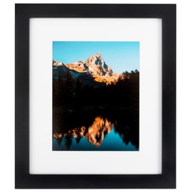 ArtToFrames 8x12 Custom Picture Poster Frame - Upload Your Photo or Art - Framed in Satin Black with 2" White Mat All Around