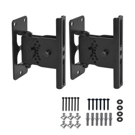 Howonder Speaker Wall Mount,All Metal Column Speaker Mount Brackets for Small Speakers,Swivel & Tilt,Hold up to 30lbs,HD-626 (2Packs,Black)