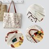 GVSAVY 1 canvas tote bag with 1 plush cloud pendant,