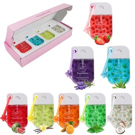 PeppyHands 8 Pcs Hydrating Hand Sanitizer Spray, 8 Scents, 10.4 FL. OZ. Portable Sanitizer Spray for Travel Size, 500-Sprays Each Multi-Flavor, Refillable Plastic Travel. (8Pcs)
