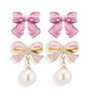 PINCHUAN 2pairs Gold Bow Earrings Small Classic Bow Stud Earrings