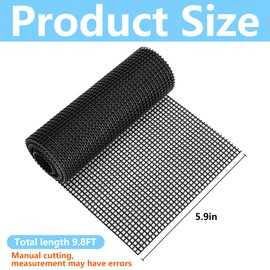 1 Roll Ski Board Protective Mesh-118.1" x 5.9" Cuttable Snowboard Skin Mesh Protector-Black Ski Skins Net for Prevent Snow and Ice from Sticking or Freezing