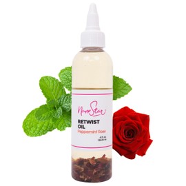 NappStar Retwist Oil, Peppermint Rose Scented Smell Good Loc Oil, Aromatic Hair Care for Dreadlocks with Moisturizing Base, 4 Fl Oz