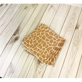 AYAROS 40Pcs Safari Giraffe Animal Print Napkins Disposable Jungle Animals Giraffe Dinner Paper Napkins Texture Tableware Birthday Baby Shower Party Supplies 6.5 Inch, Brown, SKA-2403208